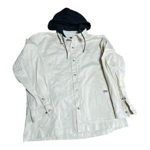 Tony Hawk Denim Jacket Hoodie XL Khaki Built For Skate Built For Life